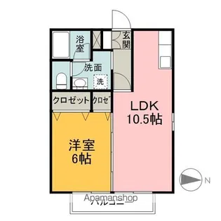 レジデンス平岡【1階】の間取り