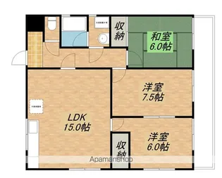 滋賀県彦根市後三条町【マンション】の間取り