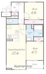 CHEVAL南葛西【1階】の間取り