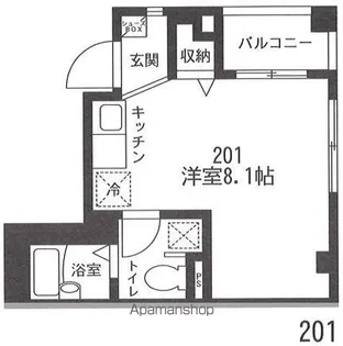 シャテロKS【201号室号室】の間取り