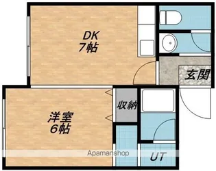 コーポあすかB【2号室】の間取り