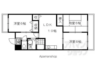 「ネオグランドール伏見」【2階】の間取り