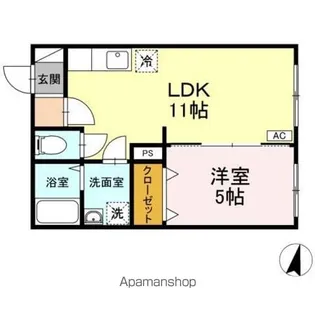 DREAM沖館ー第2【1階】の間取り