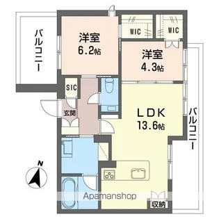 アロン・ド・赤堤【4階】の間取り