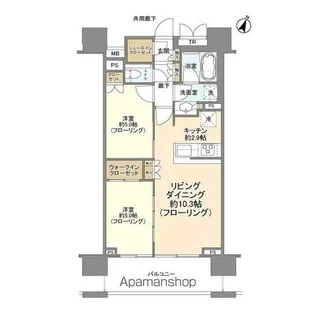 クレヴィア新宿若松町【5階】の間取り