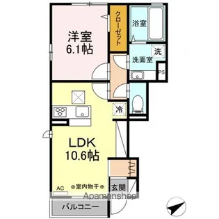 メゾン・ド・クーネル【1階】の間取り