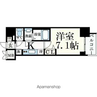 プレサンス桜通ベルノ【14階】の間取り