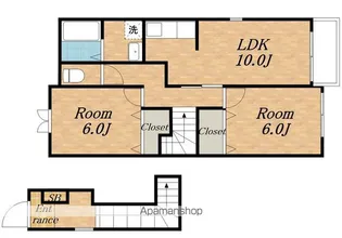 パレ・グラシュー【201号室】の間取り