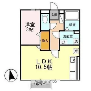 セジュールSE秀 AB【1階】の間取り