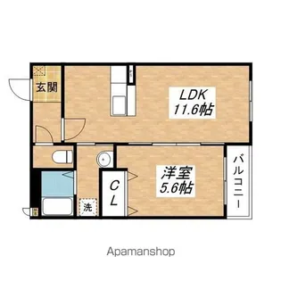 アスルーニ【1階】の間取り