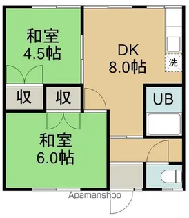 宮原アパート【2F2号室】の間取り