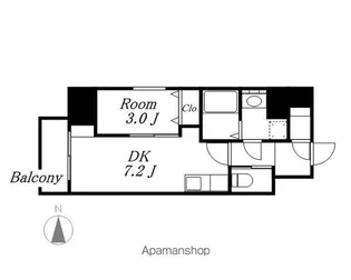 1DKの間取り画像