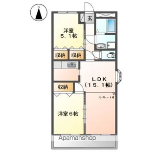 オーシャン元町【3階】の間取り