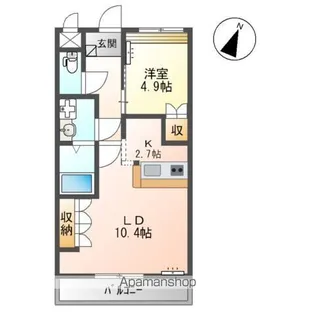 グランチェスタ【106号室】の間取り