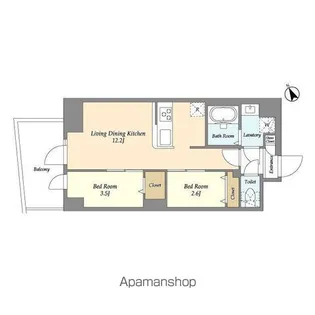 アルファコート曳舟2【6階】の間取り