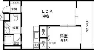 テラコート芦屋【402号室】の間取り