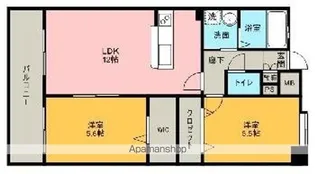 エスティメゾン博多東【5階】の間取り
