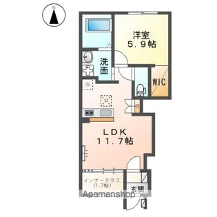ブランシュ フルール K2【1階】の間取り