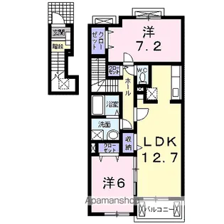 グリーンハウス C【2階】の間取り