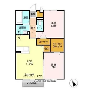 シュロス蒲地 B【2階】の間取り