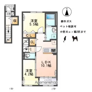 小信中島アパート【205号室】の間取り
