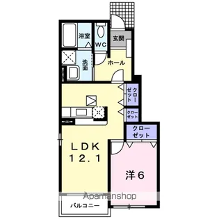 サンブライトA【1階】の間取り