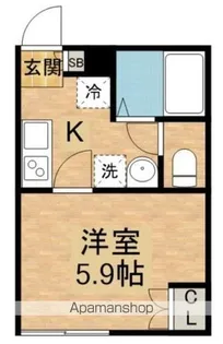 早稲田鶴巻町IMAハウス【3階】の間取り