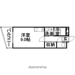 レーベント大橋【8階】の間取り
