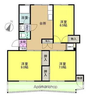ラ・ボヌール【103号室】の間取り