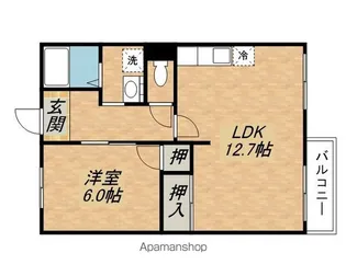 メイプル北秋葉【203号室】の間取り