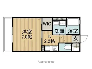 レトア文出【205号室】の間取り