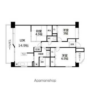 グランシャリオⅡ【701号室】の間取り