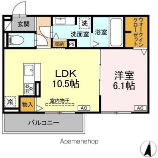 Uーリッチ トリシア【2階】の間取り