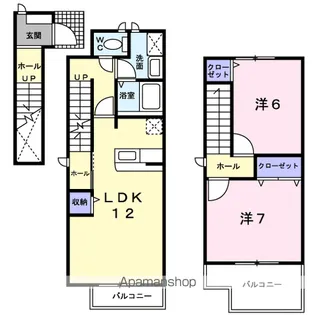 ピースフリィハウスⅡ【2階】の間取り