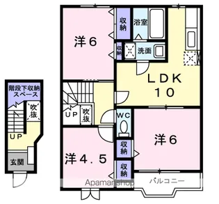 ロータス・高田A【2階】の間取り