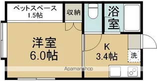ハイツコスモス【1階】の間取り