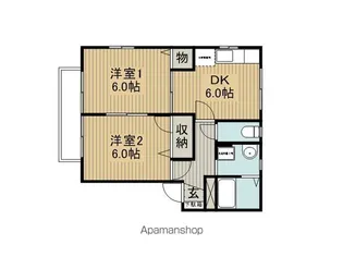 リバーサイドオオバヤシA棟【201号室】の間取り