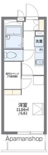 レオパレスルーエ六甲【1階】の間取り