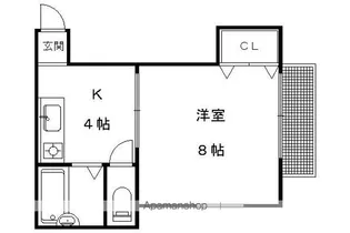 コーポ牧Ⅱ【103号室】の間取り