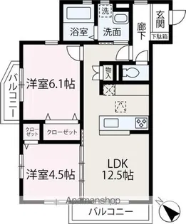 TAIL FOREST【303号室】の間取り