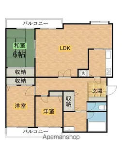 レジデンス元木【3階】の間取り