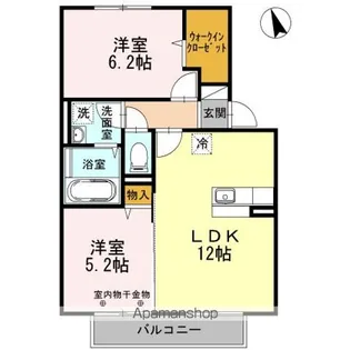 ウィズテリア A棟【2階】の間取り