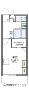 レオパレスアデッソⅡ【104号室】の間取り