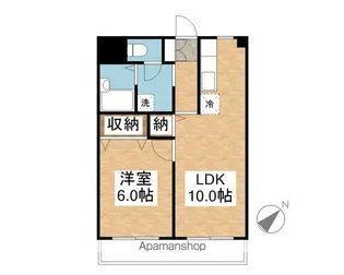 パークサイドA【203号室】の間取り