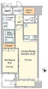 エスティメゾン四谷坂町(旧ジェイフラッツ)【3階】の間取り