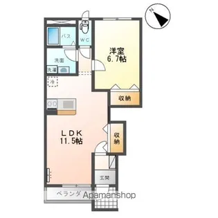 ルミエールⅠ【1階】の間取り