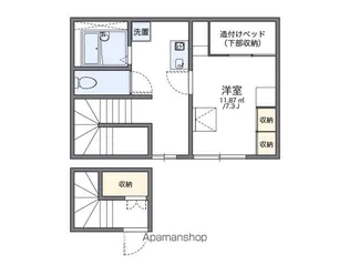 レオパレス谷原【2階】の間取り
