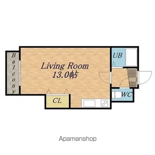 グランドハイツ当別【407号室】の間取り