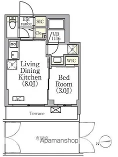 東京都中野区中野3丁目【マンション】の間取り