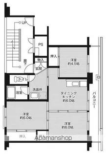 ビレッジハウス小浜2号棟【3階】の間取り